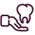 Icon of a hand holding a tooth
