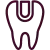 Icon of a tooth with a filling