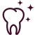 Icon of a sparkling tooth