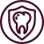 Icon of a tooth on a shield